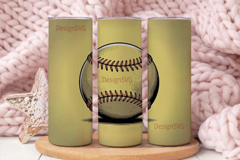 Softball 20oz Tumbler Wrap Sublimation DesignSVG 