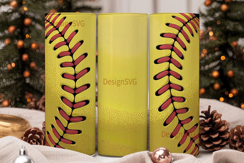 Softball 20oz Tumbler Wrap Sublimation DesignSVG 