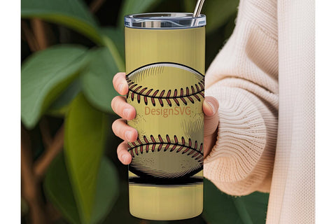 Softball 20oz Tumbler Wrap Sublimation DesignSVG 