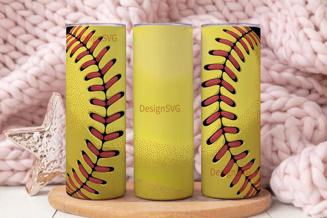 Softball 20oz Tumbler Wrap Sublimation DesignSVG 