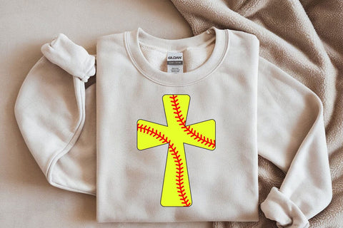 Softball Christian Cross Svg, Let The Field Be Joyful Svg SVG DesignDestine 
