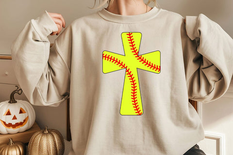 Softball Christian Cross Svg, Let The Field Be Joyful Svg SVG DesignDestine 