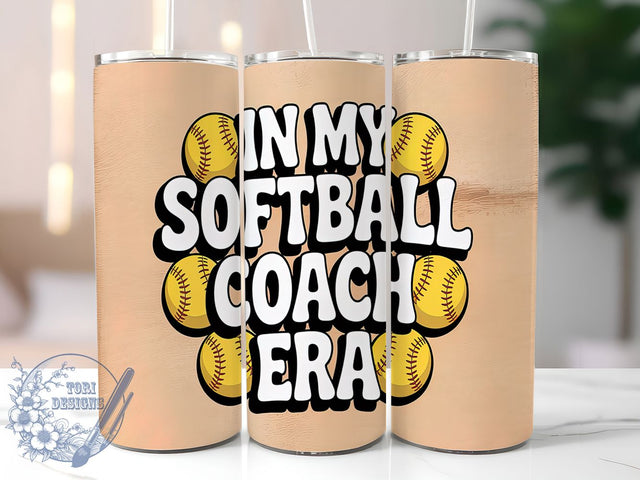 Softball Coach Sports 20oz Tumbler, Sports Coach Wrap, 20oz Sublimation Wrap, Softball Era Cup, Funny Coach Gift, Game Day Tumbler, Athlete Mentor Design Sublimation ToriDesigns 