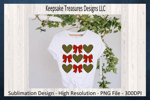 Softball Coquette Bows & Hearts, Spring Sports, Sublimation Png Design, Digital Download Sublimation Keepsake Treasures Designs LLC. 