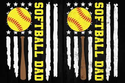 Softball Dad Svg, American Flag Softball Dad Svg, Softball Svg, Softball Dad Shirt Svg, Softball Vintage American Flag Svg SVG DesignDestine 