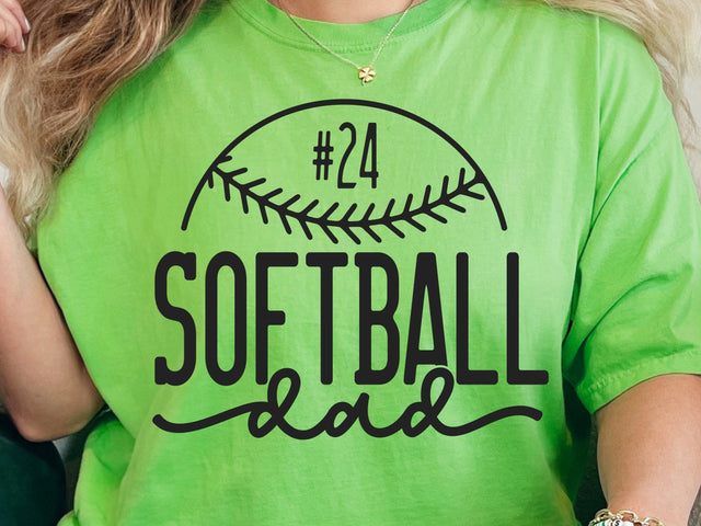 Softball Dad SVG, Cricut & Silhouette Files SVG DesignDestine 