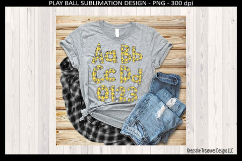 Softball Doodle Alpha, Sports Letters, Sublimation Alpha Png, Spring Sports Sublimation Keepsake Treasures Designs LLC. 