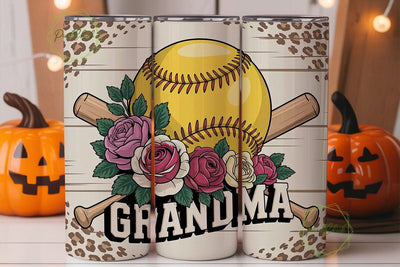 Softball Grandma 20oz Tumbler Wrap Sublimation PixelChick 