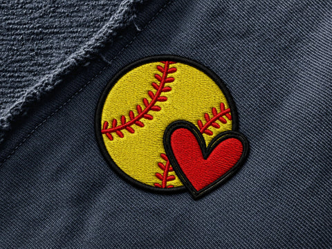 Softball Heart Embroidery Design, Sports Ball Embroidery, Girls Softball Machine Embroidery File, Team Mom Embroidery Gift Embroidery/Applique DESIGNS DesignDestine 