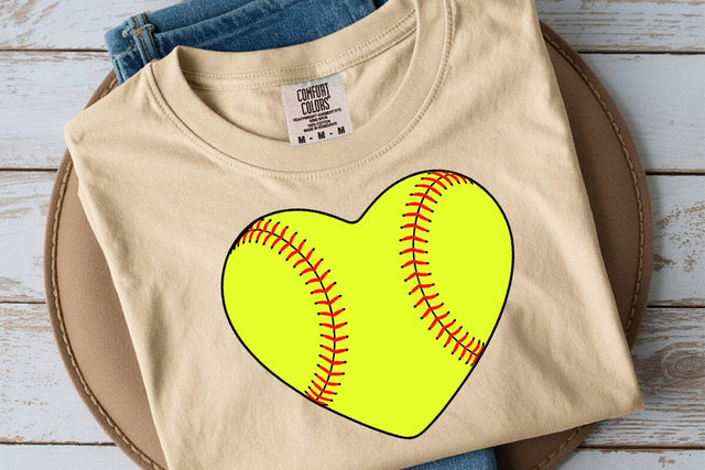 Softball Heart Svg, Baseball Svg, Red Stitch, Softball Cheer Mom Shirt, Doodle Heart SVG DesignDestine 