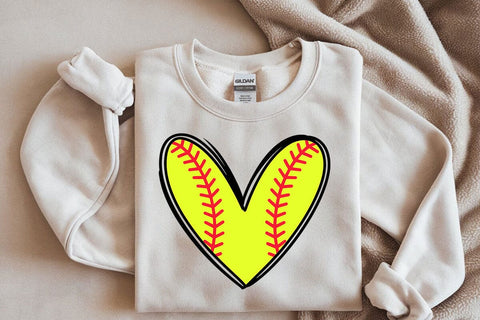 Softball Heart Svg, Baseball Svg, Red Stitch, Softball Cheer Mom Shirt SVG DesignDestine 