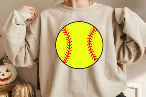 Softball Heart Svg, Red Stitch Svg, Softball T-shirt, Cheer Mom Svg, Game Day Vibes Svg SVG DesignDestine 