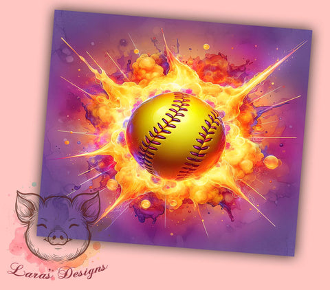 Softball Life 20oz Tumbler Png, Straight & Tapered Tumbler Png, Baseball Lover Tumbler Png, Digital Download PNG Sublimation Lara' s Designs 