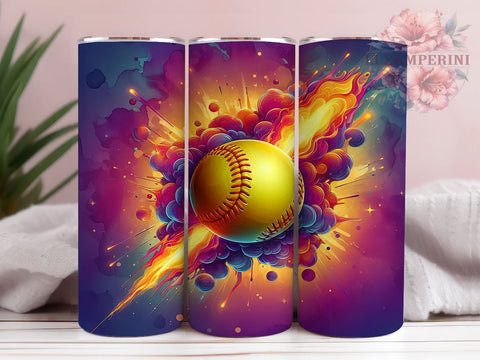 Softball Life 20oz Tumbler Wrap PNG, Baseball Lover Tumbler Png, Straight & Tapered Tumbler Wrap, Instant Digital Download Sublimation Li Zamperini 