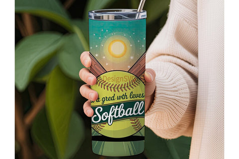 Softball Lover Tumbler Wrap Sublimation DesignSVG 