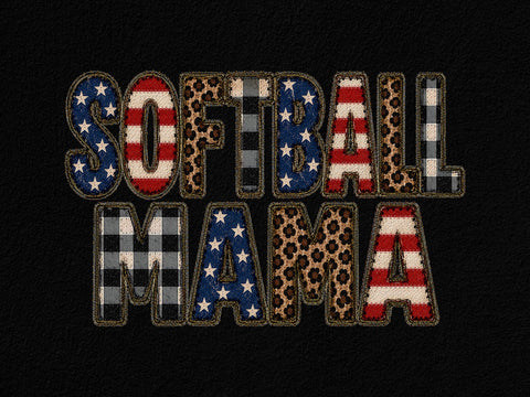 Softball Mama PNG Patriotic Sports Art SVG artprintfile 