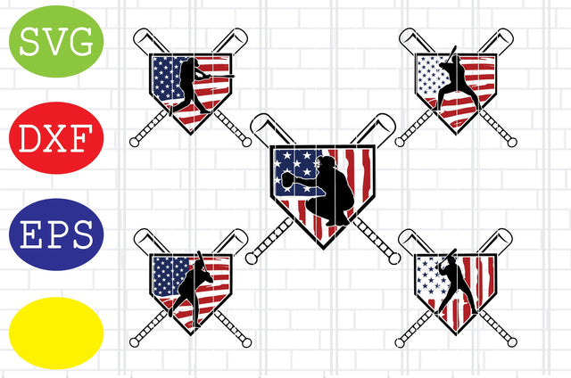 Softball Men Home Plate Svg, Baseball Svg, Softball Silhouette, Softball File, Baseball Cut File, Sport Svg, Jpg, Eps, Dxf Files SVG DigitalSvgFiles 