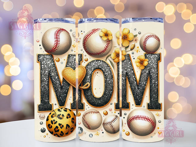 Softball Mom 20oz Tumbler Wrap Sublimation Design, Straight Tapered Tumbler Wrap, Baseball Leopard Tumbler Png, Instant Digital Download Sublimation SvggirlplusArt 