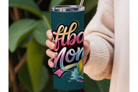 Softball Mom 20oz Tumbler Wrap Sublimation DesignSVG 