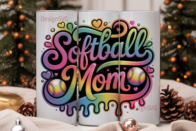 Softball Mom 20oz Tumbler Wrap Sublimation DesignSVG 