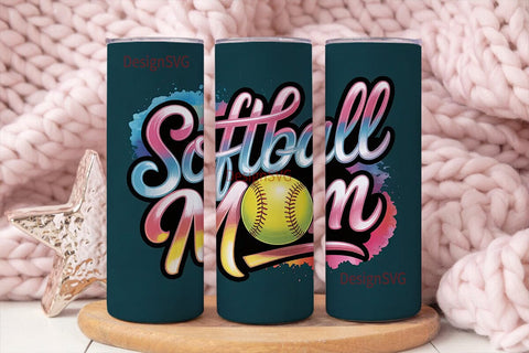 Softball Mom 20oz Tumbler Wrap Sublimation DesignSVG 