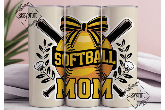 Softball Mom 20oz Tumbler Wrap Sublimation sassyprint 