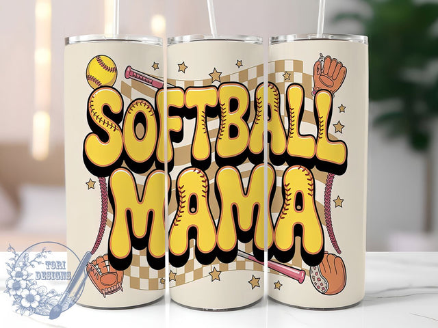Softball Mom 3D Wrap Tumbler Design, 3D Softball Wrap Design, 20oz Tumbler PNG, Sublimation For Sports Moms, Softball Gift For Her, Athletic Mom Tumbler, Sports Mom Sublimation Sublimation ToriDesigns 