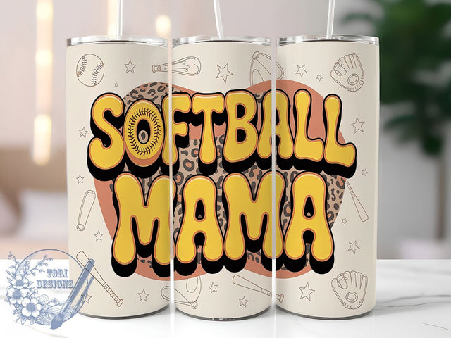 Softball Mom 3D Wrap Tumbler Design, 3D Softball Wrap Design, 20oz Tumbler PNG, Sublimation For Sports Moms, Softball Gift For Her, Athletic Mom Tumbler, Sports Mom Sublimation Sublimation ToriDesigns 