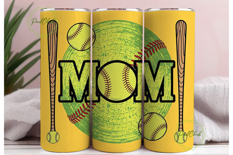 Softball Mom Green Splatter 20oz Tumbler Sublimation PixelChick 
