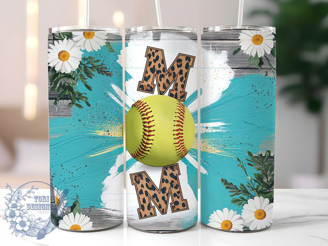 Softball Mom Leopard Print Tumbler, Leopard Print Tumbler, Sports Mom Tumbler, 20oz Tumbler Sublimation, Softball Lover Tumbler, Digital Tumbler Wrap, Athletic Mom Tumbler Sublimation ToriDesigns 
