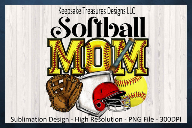 Softball Mom, Softball Stitch Faux Embroidery Letters, Sublimation PNG, Spring Sports Tees, Digital Download, PNG Printable Sublimation Keepsake Treasures Designs LLC. 