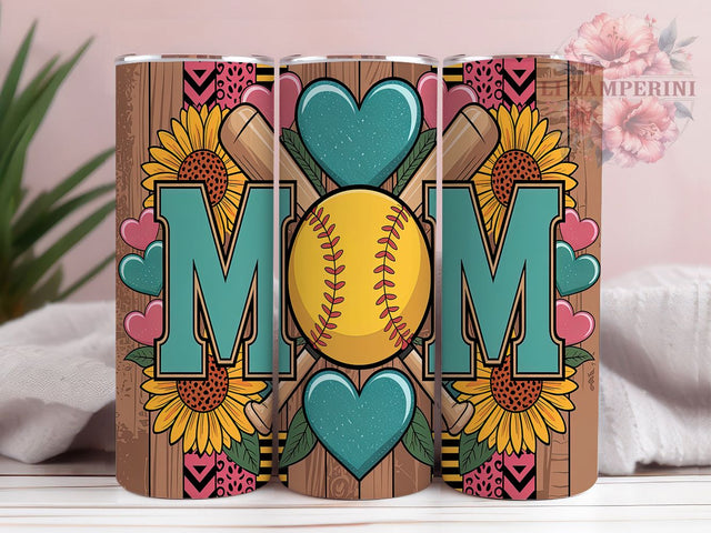 Softball Mom Sports Tumbler Wrap, 20oz Tumbler Design, Softball Tumbler Wrap, Mom Sports Sublimation, Custom Softball Mom Tumbler, Softball Mom PNG, Sports Mom Tumbler Wrap Sublimation Li Zamperini 