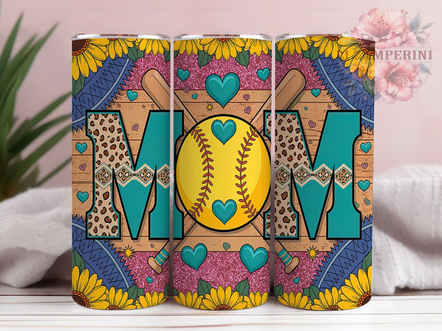 Softball Mom Sports Tumbler Wrap, 20oz Tumbler Design, Softball Tumbler Wrap, Mom Sports Sublimation, Custom Softball Mom Tumbler, Softball Mom PNG, Sports Mom Tumbler Wrap Sublimation Li Zamperini 
