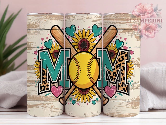 Softball Mom Sports Tumbler Wrap, 20oz Tumbler Design, Softball Tumbler Wrap, Mom Sports Sublimation, Custom Softball Mom Tumbler, Softball Mom PNG, Sports Mom Tumbler Wrap Sublimation Li Zamperini 