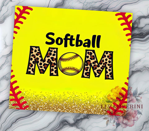 Softball Mom Tumbler, Sports Drinkware, 20oz Tumbler, Baseball Gift, Softball Decor, Sports Mom Gift, Athletic Drinkware Sublimation Li Zamperini 