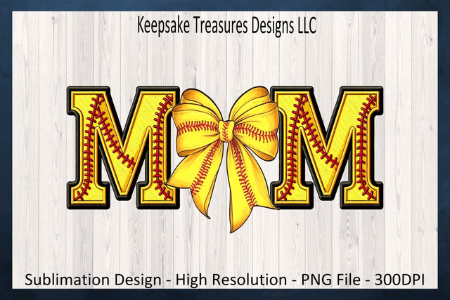 Softball Mom Word, Softball Stitch Faux Embroidery Letters, Coquette Bow, Sublimation PNG, Spring Sport, Digital Download, PNG Printable Sublimation Keepsake Treasures Designs LLC. 