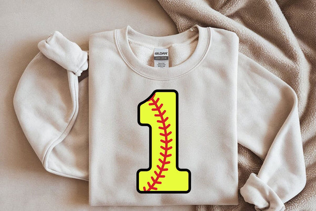 Softball Number One Svg, First Birthday Svg, Softball One Png, Softball Mom SVG DesignDestine 