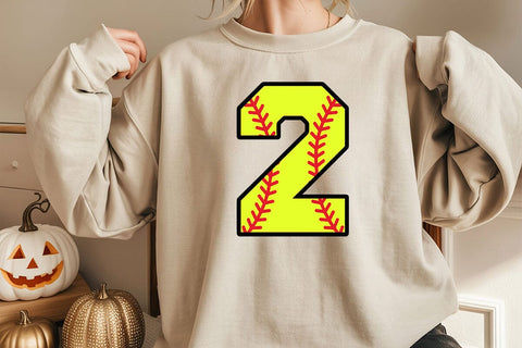 Softball Number Two Svg, Second Birthday Svg, Softball Two Png, Softball Mom, Jersey Number SVG DesignDestine 