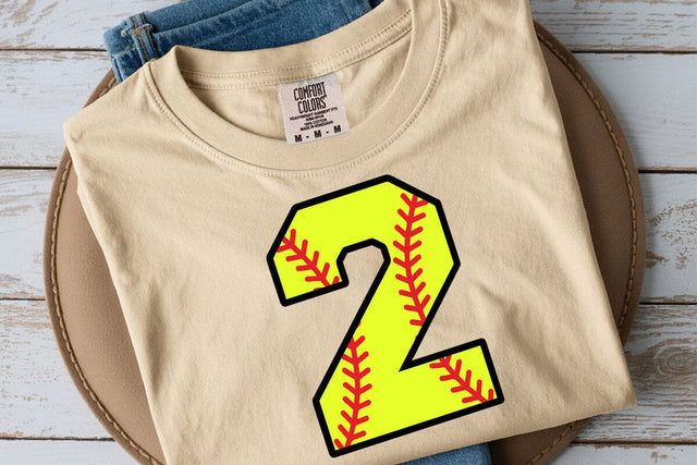 Softball Number Two Svg, Second Birthday Svg, Softball Two Png, Softball Mom, Jersey Number SVG DesignDestine 