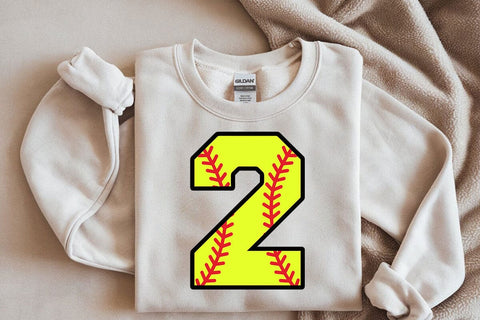 Softball Number Two Svg, Second Birthday Svg, Softball Two Png, Softball Mom, Jersey Number SVG DesignDestine 