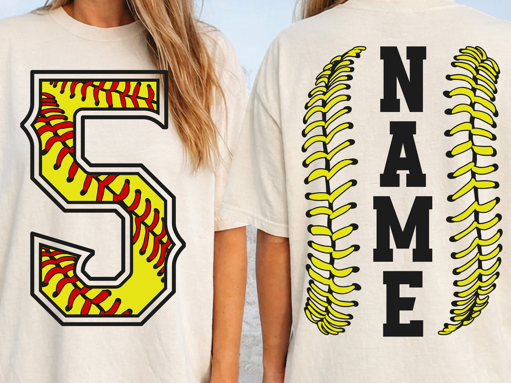 Softball Numbers, Custom Softball Name, Softball Stitch, Softball font ...