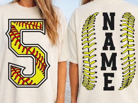 Softball Numbers, Custom Softball Name, Softball Stitch, Softball font png, Softball Themed Numbers, Numbers that look like Softballs SVG DesignDestine 