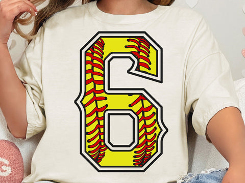 Softball Numbers, Custom Softball Name, Softball Stitch, Softball font png, Softball Themed Numbers, Numbers that look like Softballs SVG DesignDestine 