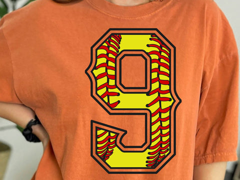 Softball Numbers, Custom Softball Name, Softball Stitch, Softball font png, Softball Themed Numbers, Numbers that look like Softballs SVG DesignDestine 