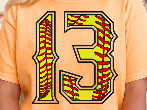 Softball Numbers, Custom Softball Name, Softball Stitch, Softball font png, Softball Themed Numbers, Numbers that look like Softballs SVG DesignDestine 