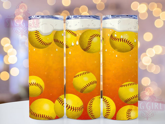 Softball Party Beer Lover Tumbler, Beer Lover Gift, Game Day Drinkware, Sports Bar Wrap, Post-Game Celebration Design, Dugout Beer Tumbler, Tailgate Sublimation Template Sublimation SvggirlplusArt 