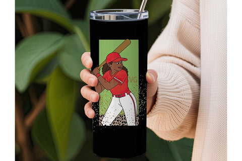 Softball Player 20oz Tumbler Wrap Sublimation DesignSVG 
