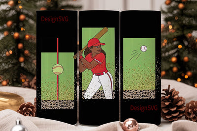 Softball Player 20oz Tumbler Wrap Sublimation DesignSVG 