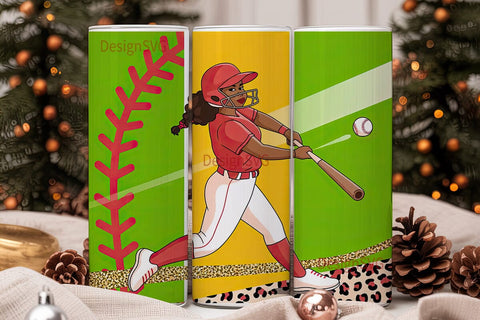 Softball Player 20oz Tumbler Wrap Sublimation DesignSVG 