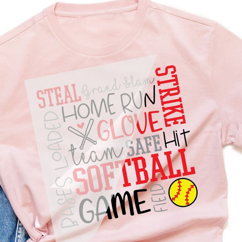 Softball Subway Shirt Design | DTF Transfer Physical So Fontsy T-Shirt Iron-On Transfer Shop